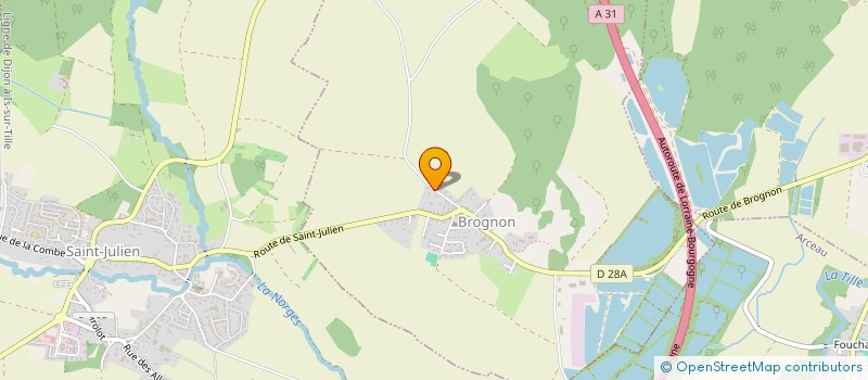 localisation de l'entreprise RUE DE GRAY  BROGNON