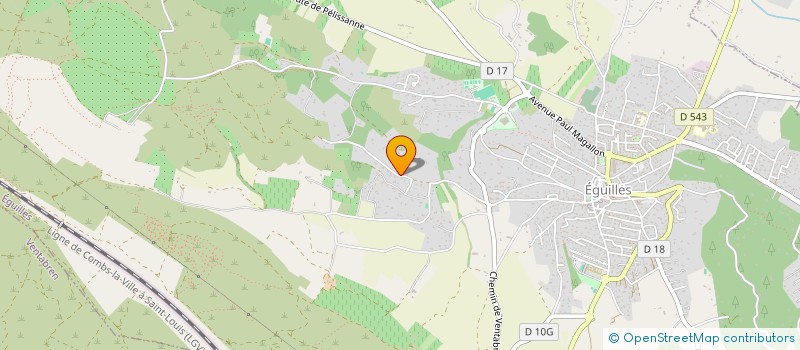 localisation de l'entreprise RUE DE L'ECOLE  EGUILLES