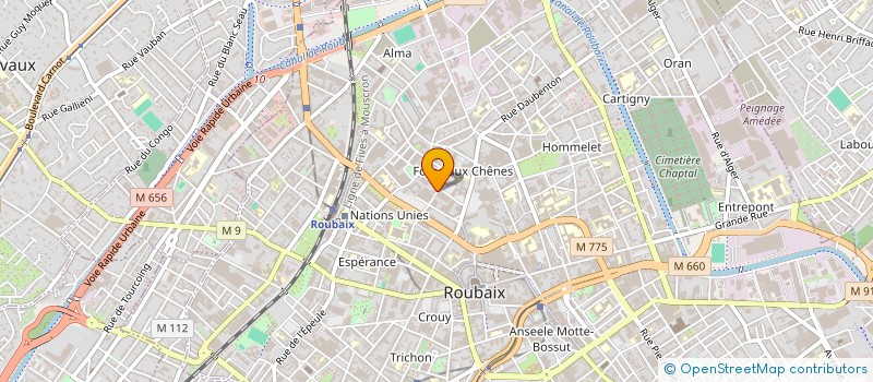 localisation de l'entreprise RUE DE L'HOSPICE 28  ROUBAIX