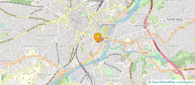 localisation de l'entreprise RUE DE LA MAUVENDIERE à LIMOGES