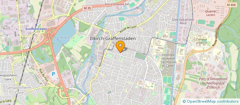 localisation de l'entreprise RUE DE LA POSTE  ILLKIRCH-GRAFFENSTADEN