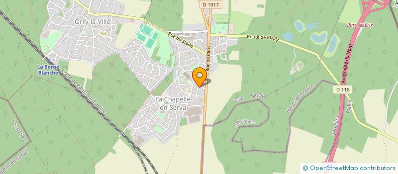localisation de l'entreprise RUE DE PARIS  LA CHAPELLE-EN-SERVAL