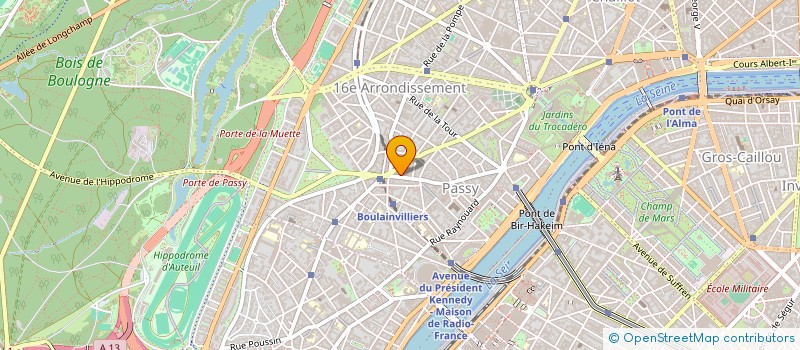 localisation de l'entreprise RUE DE PASSY  PARIS