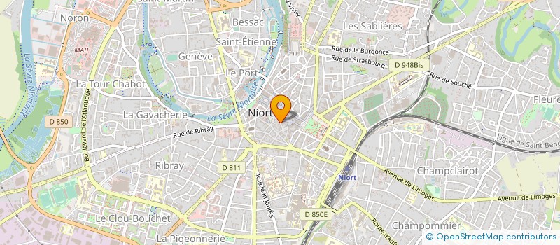 localisation de l'entreprise RUE DE RENNES  NIORT