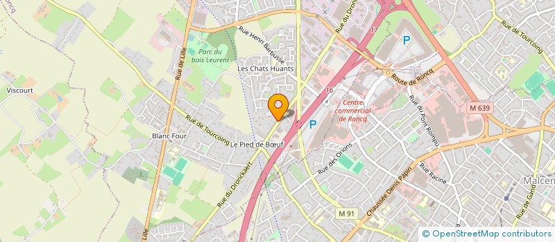 localisation de l'entreprise RUE DES ARTS à RONCQ