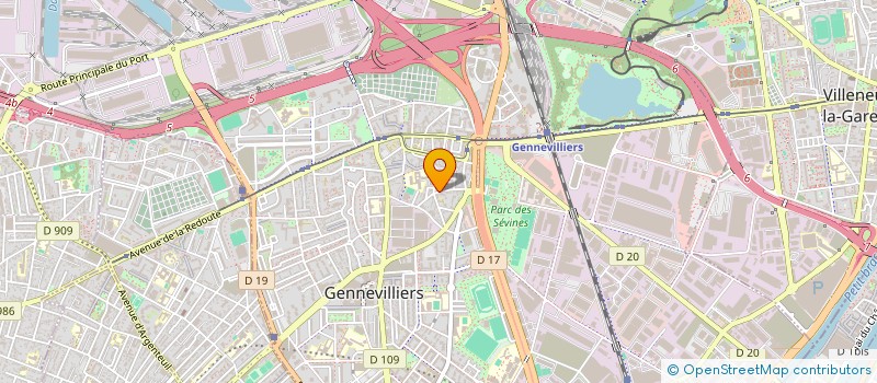 localisation de l'entreprise RUE DES COLLINES à GENNEVILLIERS