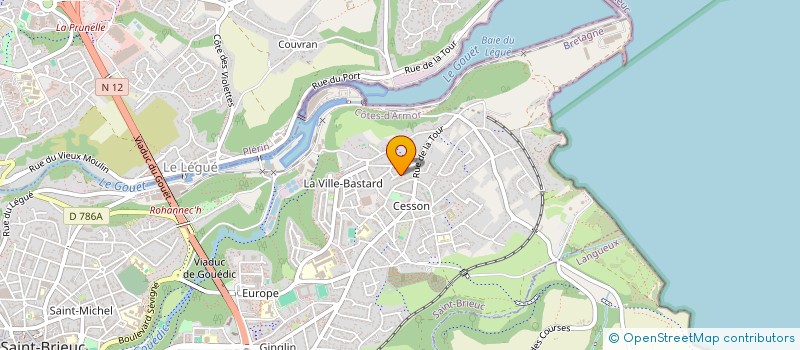 localisation de l'entreprise RUE DES PLANTES à SAINT-BRIEUC