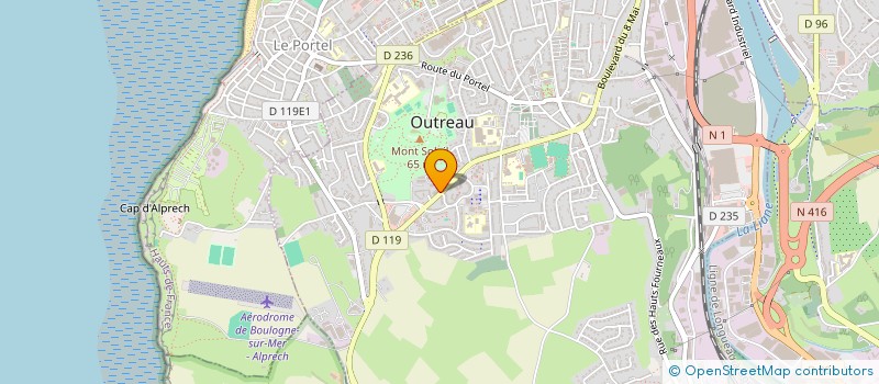 localisation de l'entreprise RUE DES SIGNAUX 1  OUTREAU