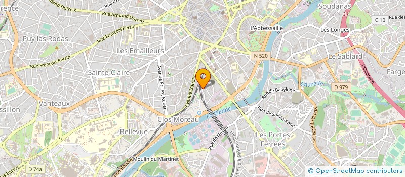 localisation de l'entreprise RUE DU BAC  LIMOGES