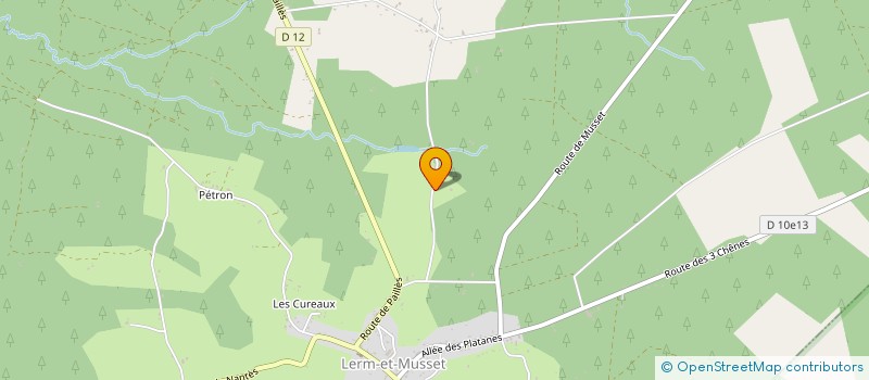 localisation de l'entreprise RUE DU CANON CASTELNAU D'AUZAN LABARRERE  LERM-ET-MUSSET