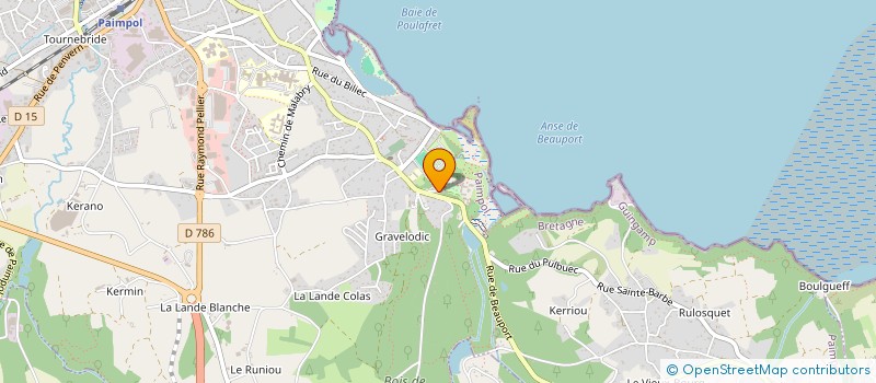 localisation de l'entreprise RUE DU MOULIN HENT DAVID  PAIMPOL