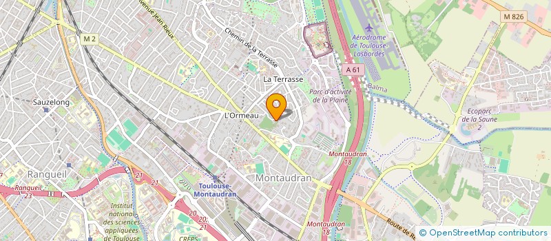 localisation de l'entreprise RUE DU PRIEURE  TOULOUSE