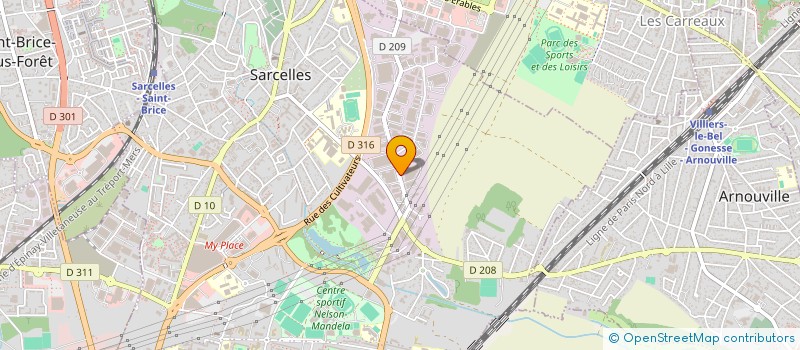 localisation de l'entreprise RUE DU VERRE à SARCELLES