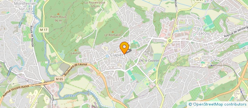 localisation de l'entreprise RUE HAXO  CLAPIERS