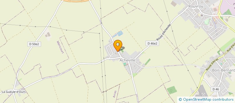 localisation de l'entreprise RUE JEAN LENNES  ACHEVILLE