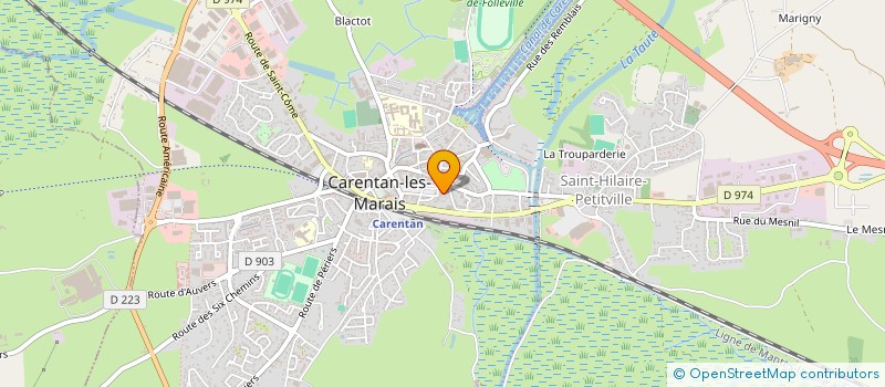 localisation de l'entreprise RUE JEAN LORET à CARENTAN-LES-MARAIS