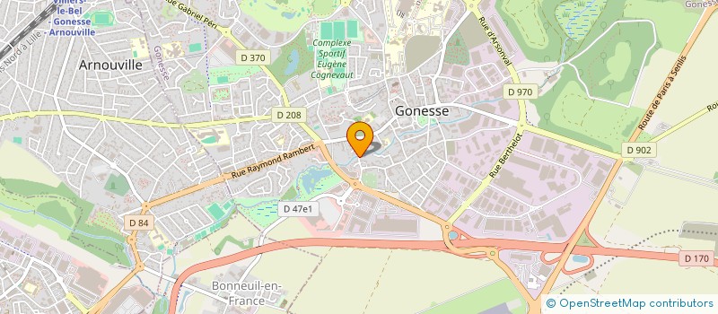 localisation de l'entreprise RUE JULES UHRY  GONESSE