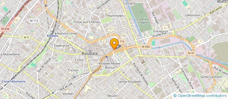 localisation de l'entreprise RUE LOUIS CATRICE  ROUBAIX