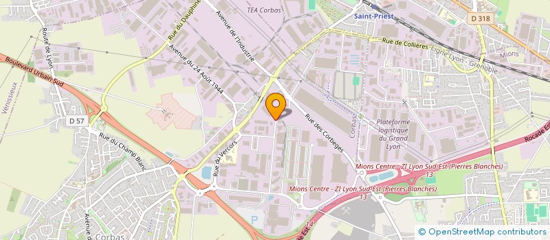 localisation de l'entreprise RUE MEDIA à CORBAS