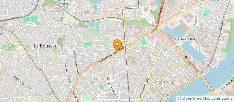 localisation de l'entreprise RUE MERINDOT  LE BOUSCAT