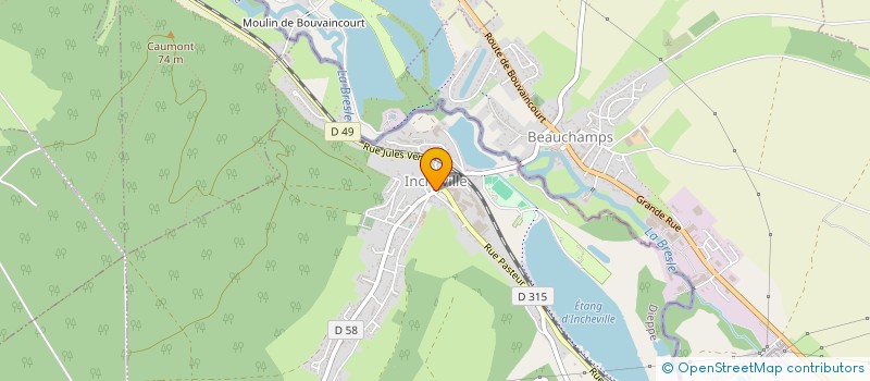 localisation de l'entreprise RUE P&M CURIE  INCHEVILLE