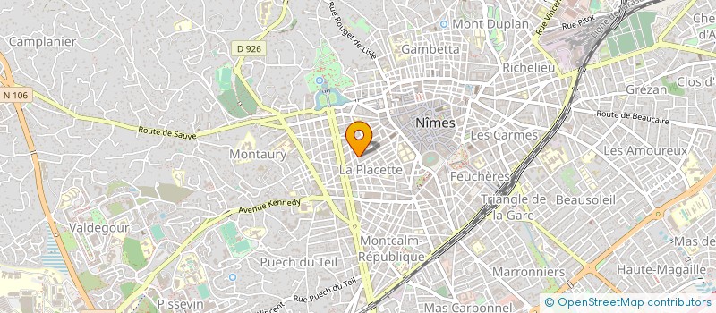localisation de l'entreprise RUE PRADIER à NIMES