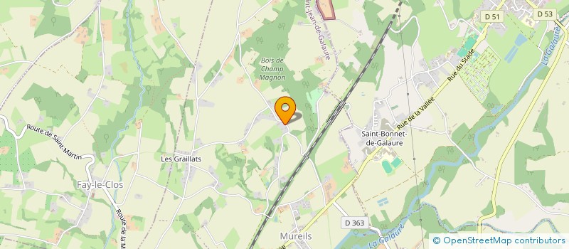 localisation de l'entreprise RUE ROYALE  SAINT-JEAN-DE-GALAURE