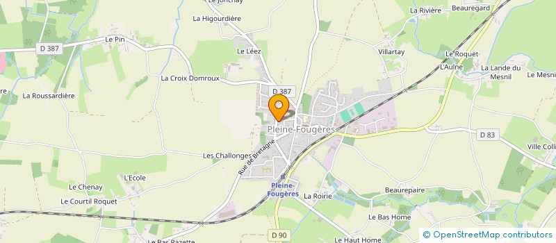 localisation de l'entreprise RUE TANDEM  PLEINE-FOUGERES
