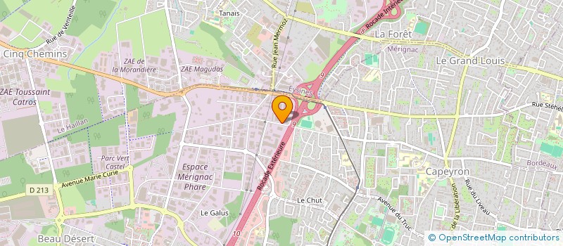 localisation de l'entreprise RUEDA ENERGIES  MERIGNAC