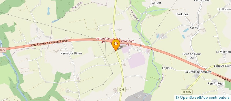 localisation de l'entreprise RUELLAND PAYSAGE  RIEC SUR BELON