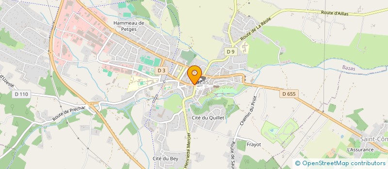 localisation de l'entreprise RUELLE  BAZAS