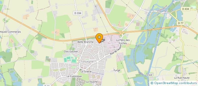 localisation de l'entreprise RUER 35  CHAVAGNE