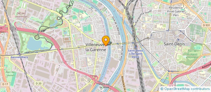 localisation de l'entreprise RUFFE & CO IMMO  VILLENEUVE-LA-GARENNE