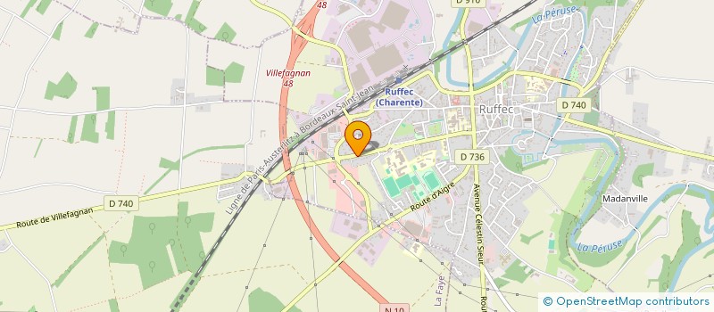 localisation de l'entreprise RUFFEC FL  RUFFEC