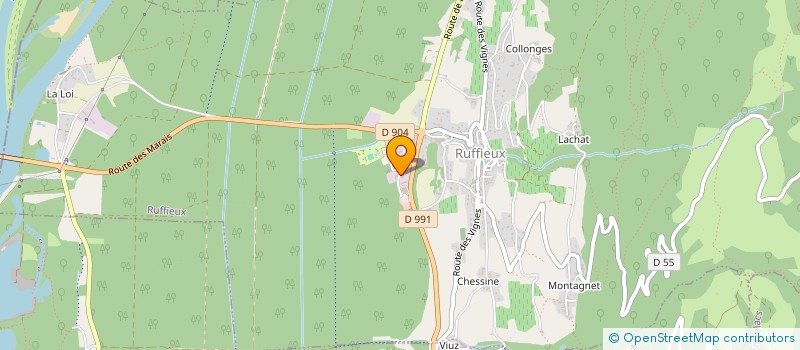 localisation de l'entreprise RUFFIEUX DISTRIBUTION  RUFFIEUX