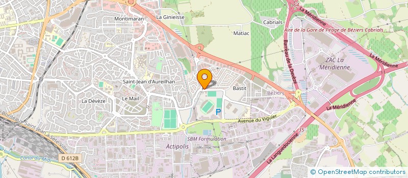 localisation de l'entreprise RUGBITERRE.OC  BEZIERS