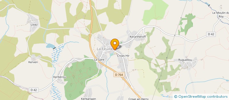 localisation de l'entreprise RUGBY AR FOUILHEZ MENEZ ARE  LA FEUILLEE