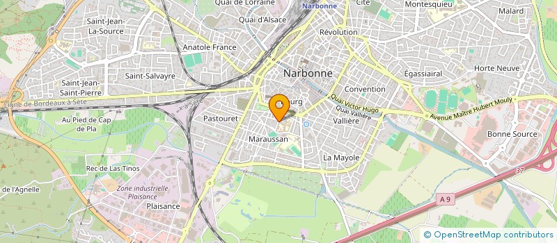 localisation de l'entreprise RUGBY AU CENTRE  NARBONNE