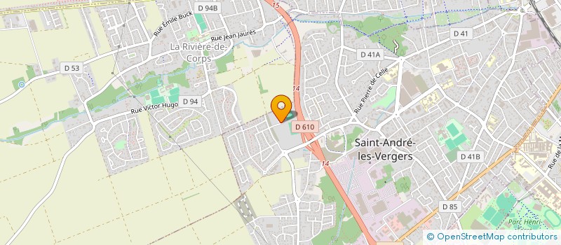 localisation de l'entreprise RUGBY CHAMPAGNE ST ANDRE VERGERS à SAINT-ANDRE-LES-VERGERS