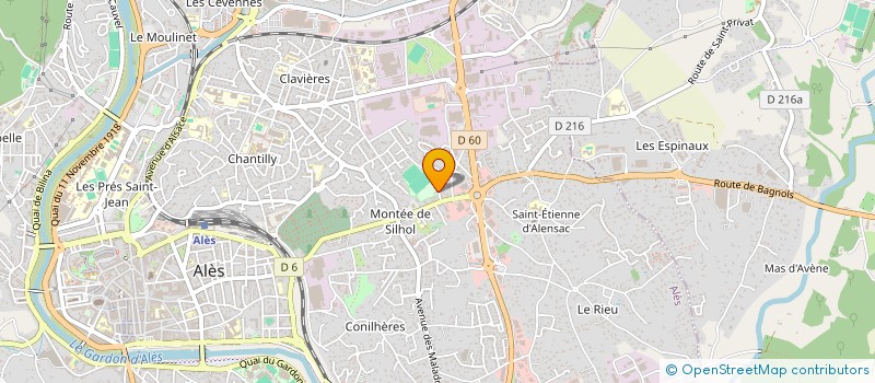 localisation de l'entreprise RUGBY CLUB ALESIEN  ALES