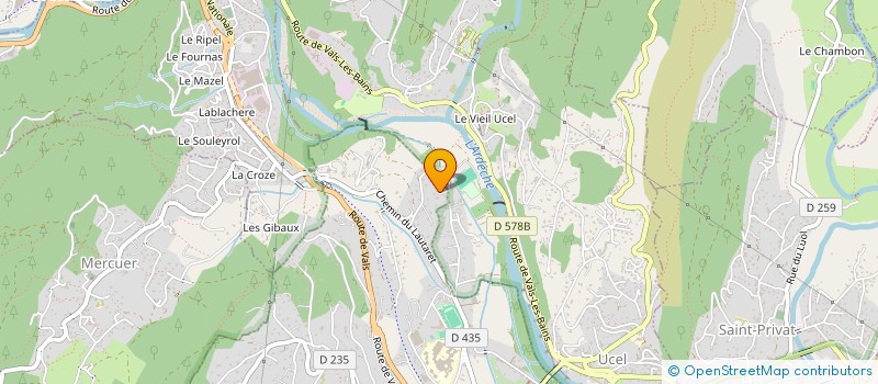 localisation de l'entreprise RUGBY CLUB AUBENAS VALS ARDECHE  UCEL