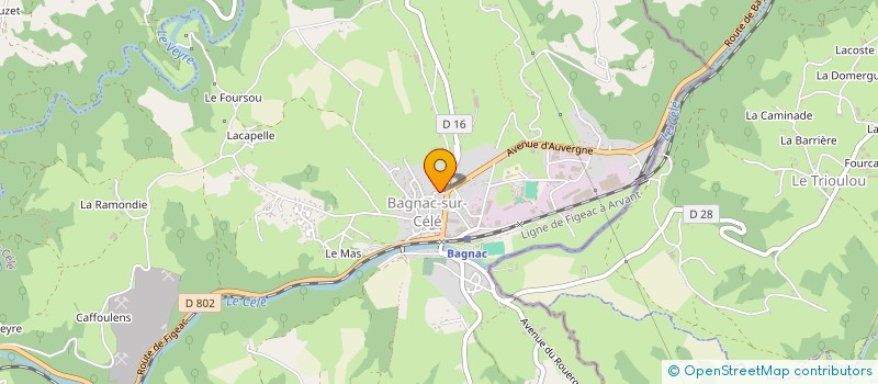 localisation de l'entreprise RUGBY-CLUB BAGNACOIS  BAGNAC-SUR-CELE