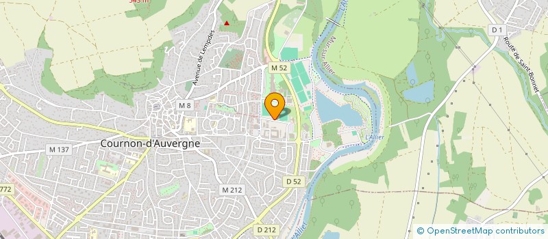 localisation de l'entreprise RUGBY CLUB CLERMONT COURNON  COURNON-D'AUVERGNE