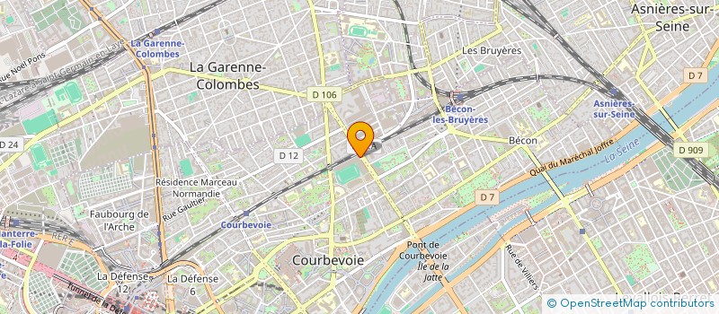 localisation de l'entreprise RUGBY CLUB DE COURBEVOIE à COURBEVOIE