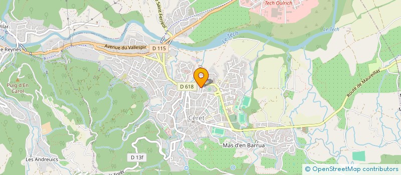 localisation de l'entreprise RUGBY CLUB FEMININ VALLESPIR  ARLES SUR TECH