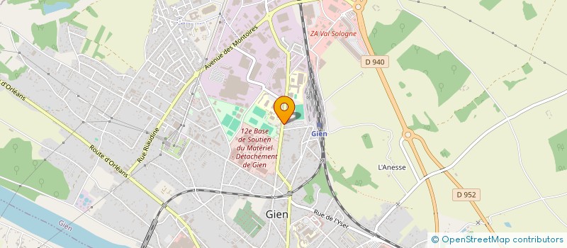 localisation de l'entreprise RUGBY CLUB GIEN BRIARE à GIEN