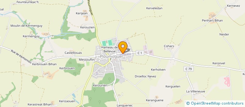 localisation de l'entreprise RUGBY-CLUB L'ABER -WRAC'H  PLOUMOGUER