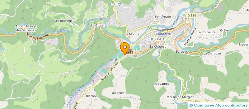 localisation de l'entreprise RUGBY CLUB LAMASTROIS  LAMASTRE