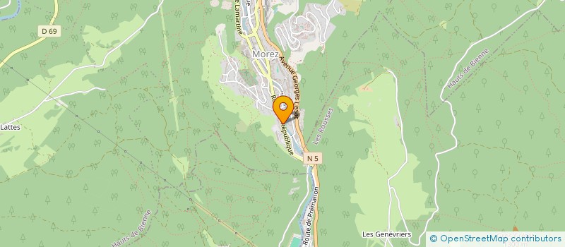 localisation de l'entreprise RUGBY CLUB MOREZIEN  HAUTS DE BIENNE