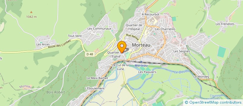 localisation de l'entreprise RUGBY CLUB MORTEAU à MORTEAU